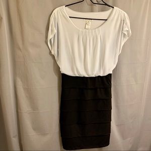 Enfocus Studio Dress Black and White